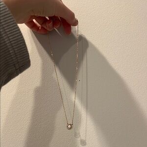 Swarovski Gold Necklace with Dancing Pendant